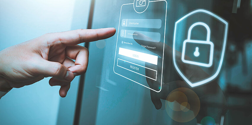 Finger pointing on a touch screen with a lock.